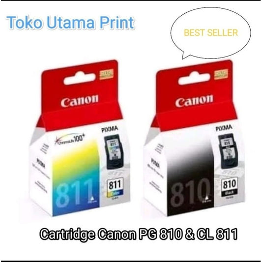 1 set tinta cartridge canon pg 810 black dan 811 color